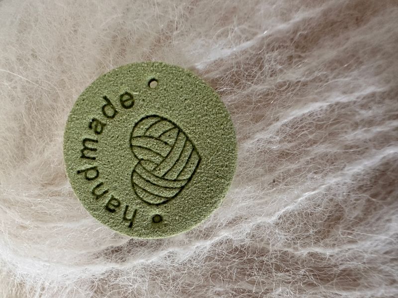 Lapp Sirkel Handmade hjertenøste Lys grønn