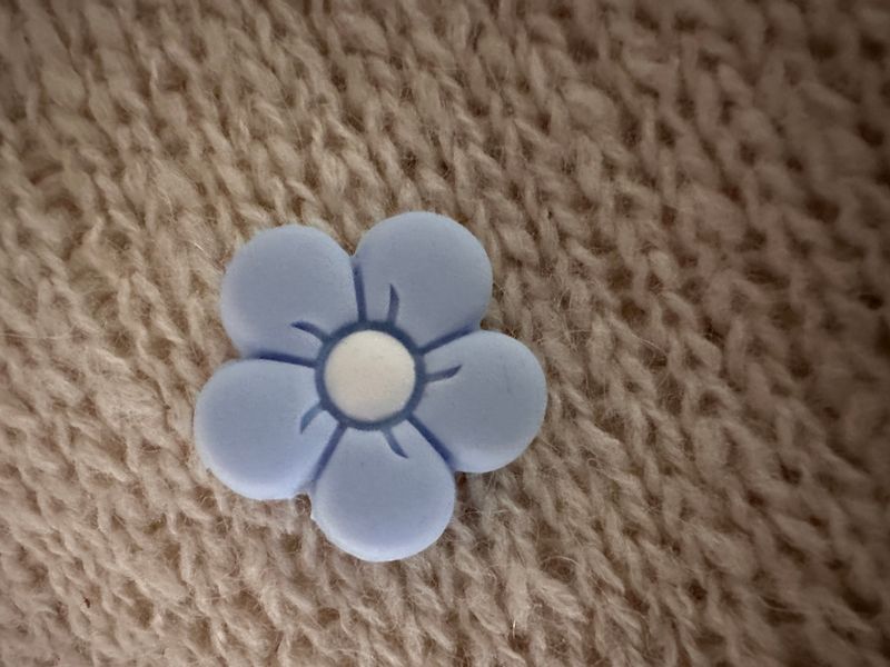 Maskestopper Stor blomst Lyseblå
